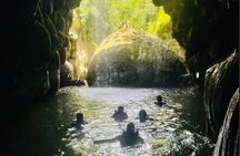  River Caving at Arenales Charco Azul, Indian Cave and waterfall 