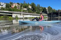 Guided Kayak Tour on Launceston's scenic waterfront on foot powered Hobie kayaks