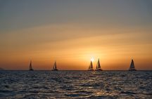 Santorini Oia: Caldera Luxury Sunset Cruise with BBQ & Drinks