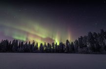Arctic lake Aurora Hunt, in a cozy Lappish Tipi