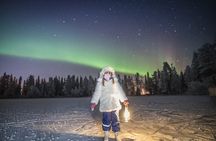 Arctic lake Aurora Hunt, in a cozy Lappish Tipi
