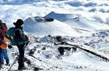 Hike near the summit craters up to the maximum safe altitude currently foreseen