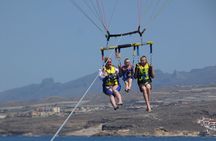 Parasailing flights on the coast of Adeje in Tenerife