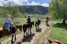 Horseback riding on the mountains of Chon Kemin National Park