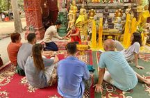 Buddhist Monastery with Monks Water Blessing