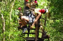 Live this extreme adventure tour. Jungle zip line with ATV and cenote swim.