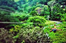 Mountain and Ocean View Waterfall Zipline Tour in Jaco +Tractor Jungle Tour