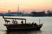 Burj Khalifa Sunset Tour in Wooden Boat with Transfers