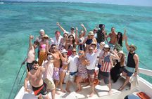 Private Catamaran tour; snorkle, slide, Open Bar, Coast Cruise
