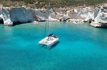 Milos caves snorkelling Catamaran Cruise in a small group 