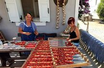 Cork & Fork Tour in Santorini with 2 Wineries and Lunch