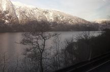 Bride's Veil and Steinsdalsfossen waterfalls with sceneries of Hardanger Fjord