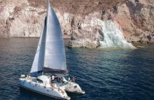 Santorini: Private Catamaran Cruise to Volcano with BBQ & Drinks