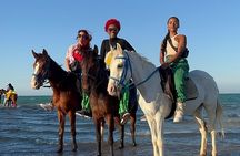 3-Hours Horse Riding and Swimming in Red Sea on the Beach and Dessert Hurghada