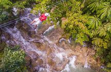 Dunns River Falls, Zipline, Bamboo Rafting, Horseback Ride Tour