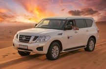 VIP Dubai Desert Safari Camel Ride, Sand Ski, Live BBQ Dinner 