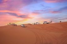VIP Dubai Desert Safari Camel Ride, Sand Ski, Live BBQ Dinner 