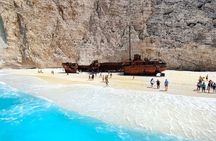 Zakynthos Half day tour Shipwreck beach Blue Caves by small boat 