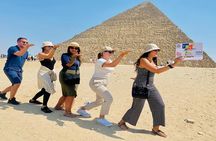 Giza Pyramids with Grand Egyptian Museum and Khan ElKhalili