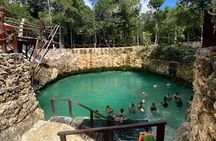 Shared ATV Tour Ziplines and Cenote with Lunch