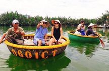 From Hoi An: Market Tour Basket Boat Ride and Cooking Class