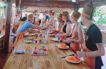 From Hoi An: Market Tour Basket Boat Ride and Cooking Class