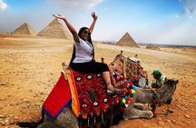 Sunset Camel Ride and Light Show from Cairo