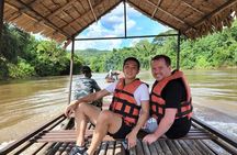 Private Tour: Kanchanaburi Erawan Waterfall, Bamboo Rafting with Thai-Burma Death Railway Tour from Bangkok