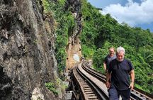Private Tour: Kanchanaburi Erawan Waterfall, Bamboo Rafting with Thai-Burma Death Railway Tour from Bangkok