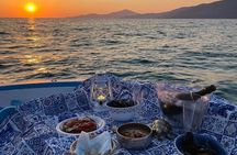 Aperitif on a boat at sunset in Palinuro