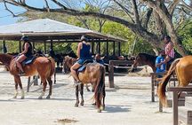 OCEAN HORSE-BACK RIDING & BAMBOO RAFTING + Limestone MASSAGE 