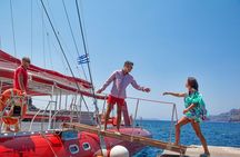 Santorini Cruise on Catamaran with BBQ & Open Bar