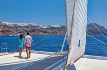 Santorini Cruise on Catamaran with BBQ & Open Bar
