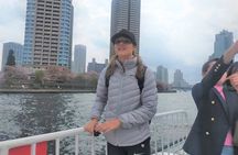 Tokyo Private Sightseeing Tour by Bike with Water Bus