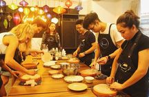 Authentic Bun Cha Hanoi making - with skyline view of Westlake