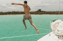Lagoon of 7 colors from Costa Maya - Boat Tour and transportation