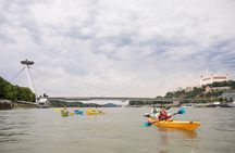 Kayaking on Danube close to the city center