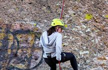 Rappelling in hills of Guanajuato