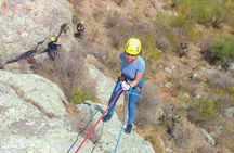 Rappelling in hills of Guanajuato