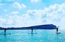 Paddle Boarding with Seven Sister View
