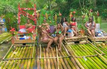 Relaxing bamboo rafting with foot massage 