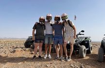 Quad tour in the palm grove desert