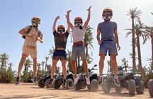 Quad tour in the palm grove desert
