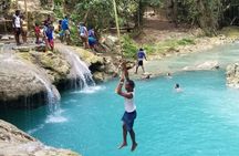 Dunn's River Falls, Blue Hole, Bamboo Rafting, Horseback Combo