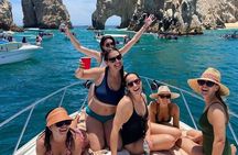 Private Cabo Tour -Arch Cruise, Snorkel, Food & Open Bar 1-20 ppl
