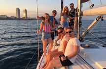 Barcelona Sunset Cruise with Open Bar of Cava and Snacks