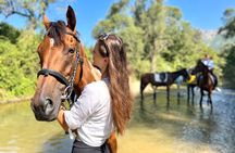 Horseback Riding Across River Ljuta with transport 