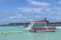 Private Crab Island Double Slides Pontoon Charter