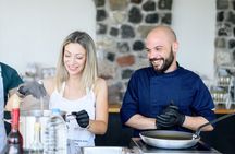 Santorini Cooking Lesson with Chef and a Bottle of Wine 