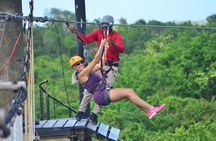 COMBO: Zip Line, Cenote Blue Lagoon, Jungle River &Waterfall Pool